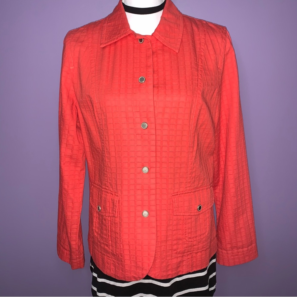 Vintage Coldwater Creek Orange Textured Jacket - Picture 4 of 13